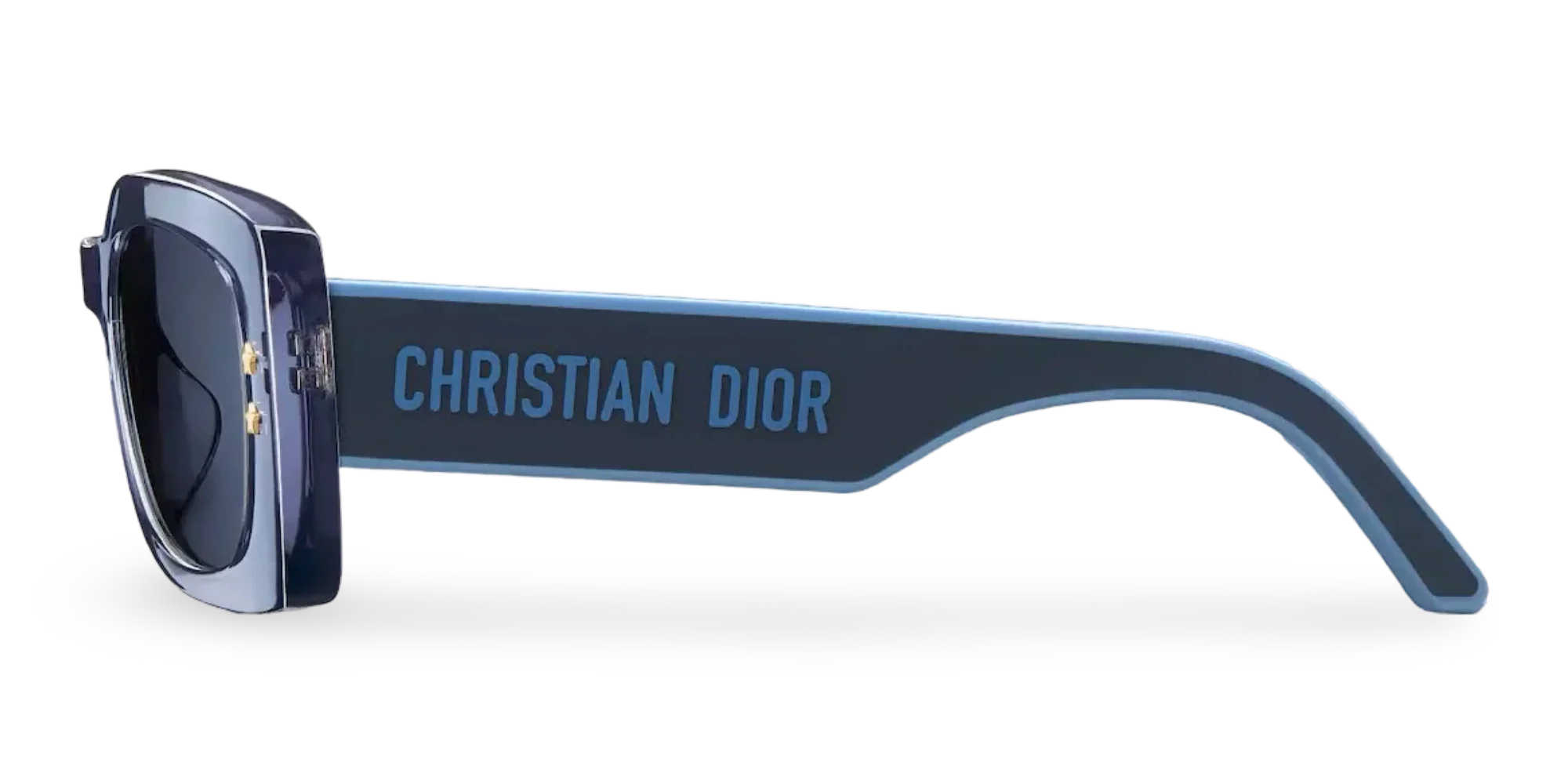 Dior Occhiali Da Sole Rettangolari Blu Trasparente