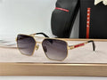Prada Men's Black / Silver Grey Lens Aviator 51-18