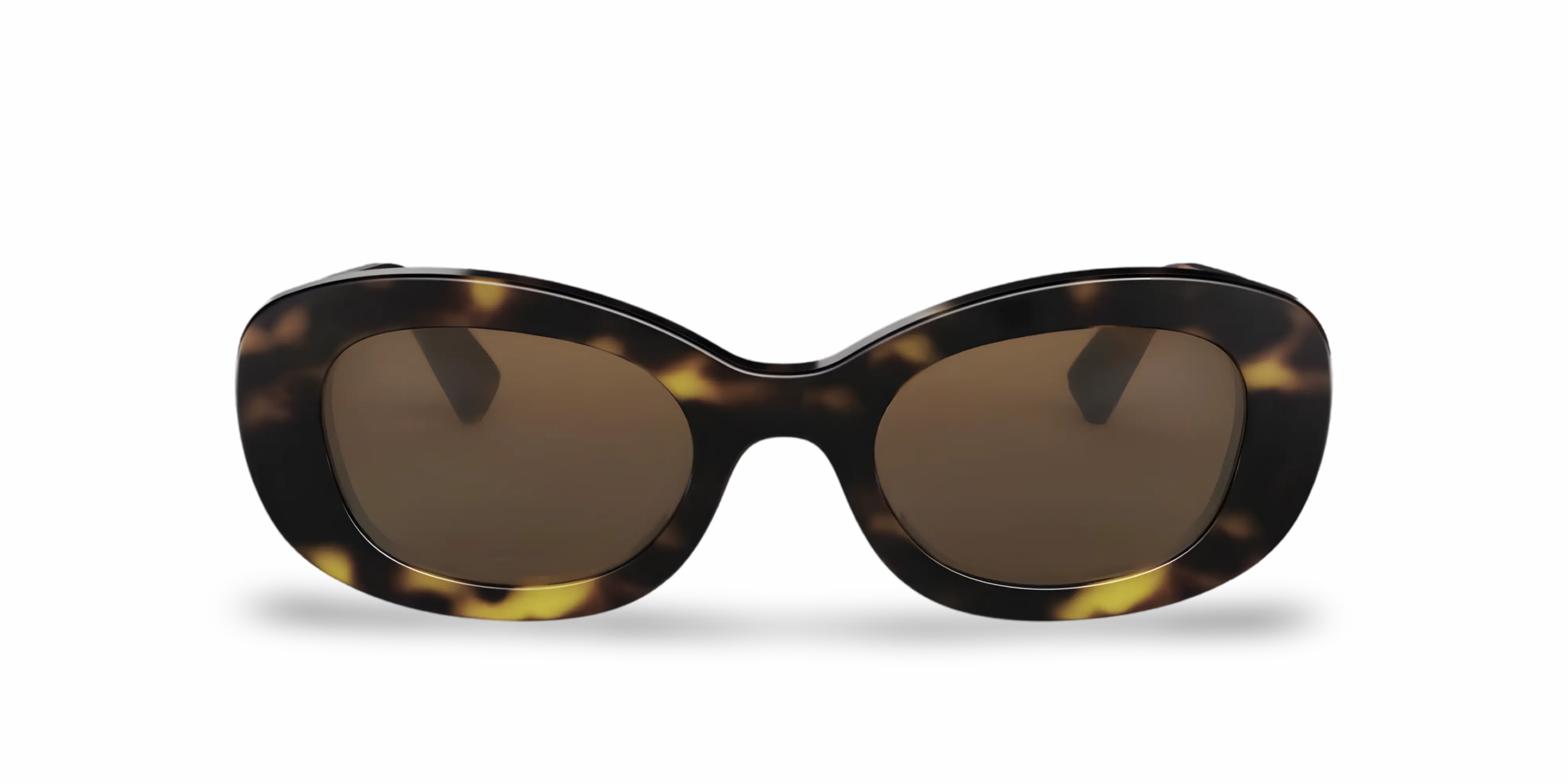 BVLGARI Occhiali Da Sole Ovali Marroni Effetto Tartarugato