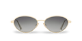 Dior Occhiali Da Sole Ovali Oro con Lenti Sfumate Grigie