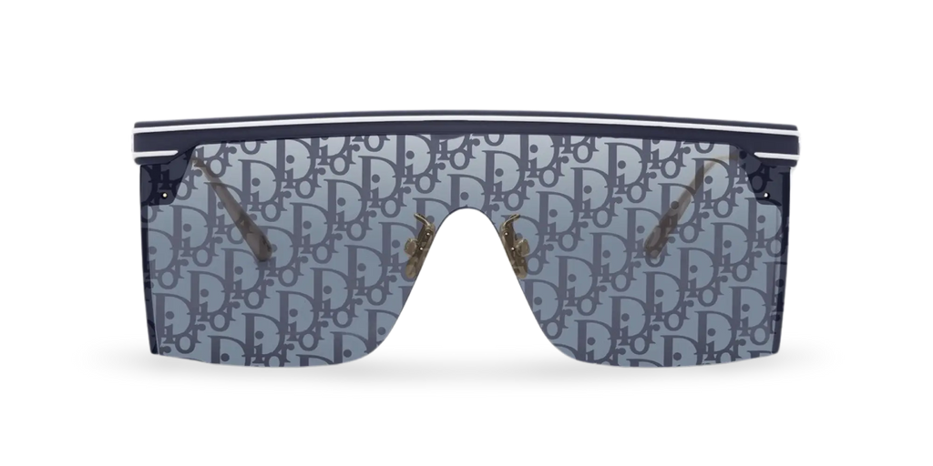 Dior Occhiali Da Sole a Mascherina Dior Oblique blu