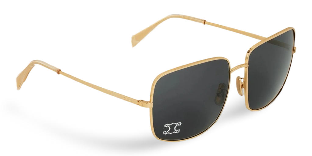 Celine Occhiali Da Sole Squadrati Oro