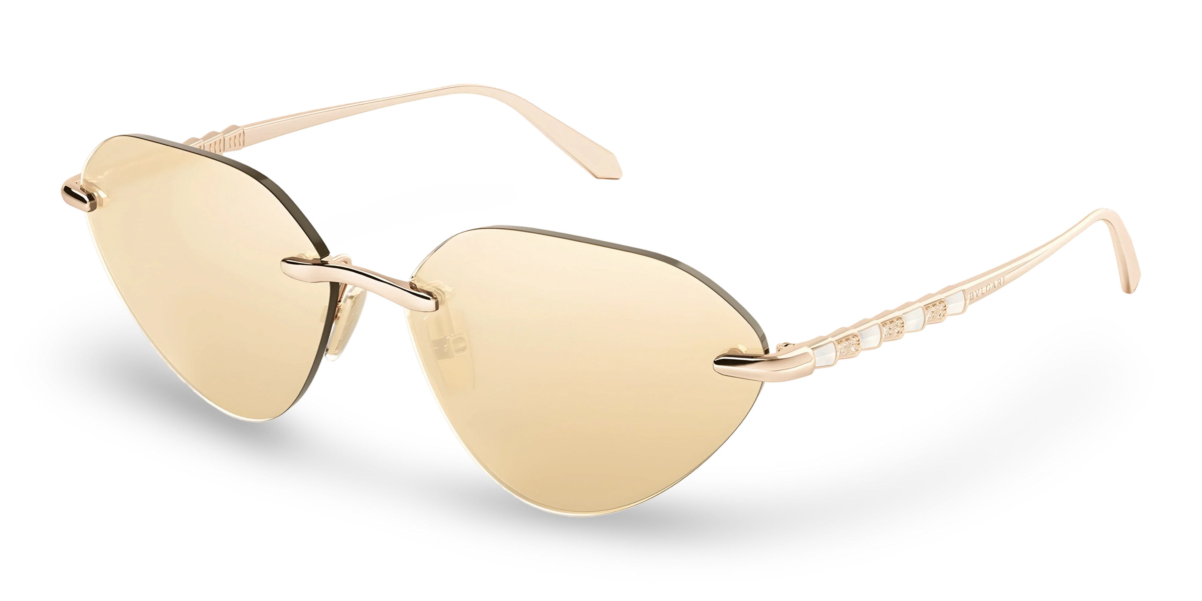 BVLGARI Occhiali Da Sole a Farfalla Oro