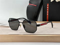 Prada Men's Black / Silver Grey Lens Aviator 51-18