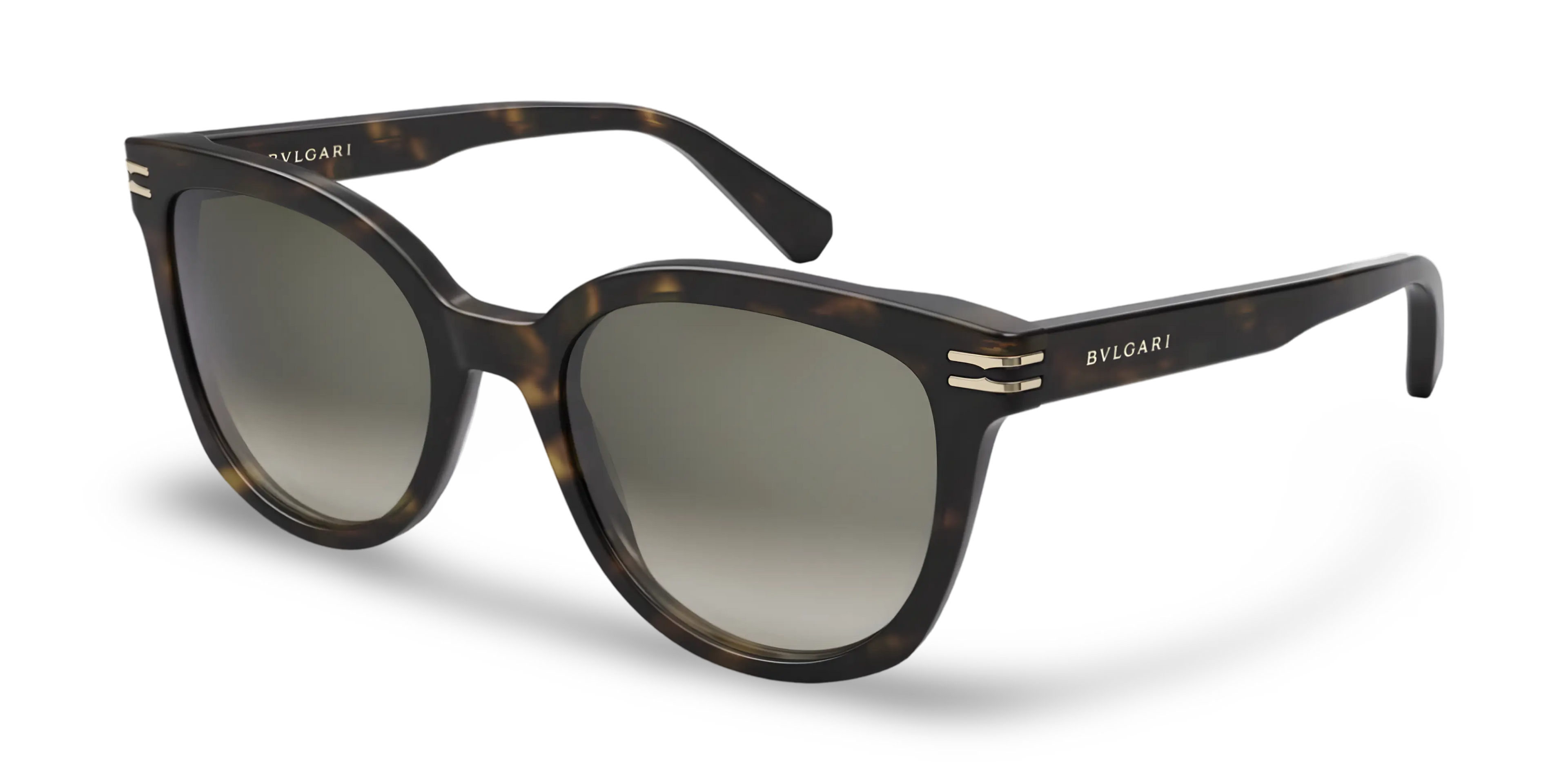 BVLGARI Occhiali Da Sole a Farfalla Marroni Effetto Tartarugato