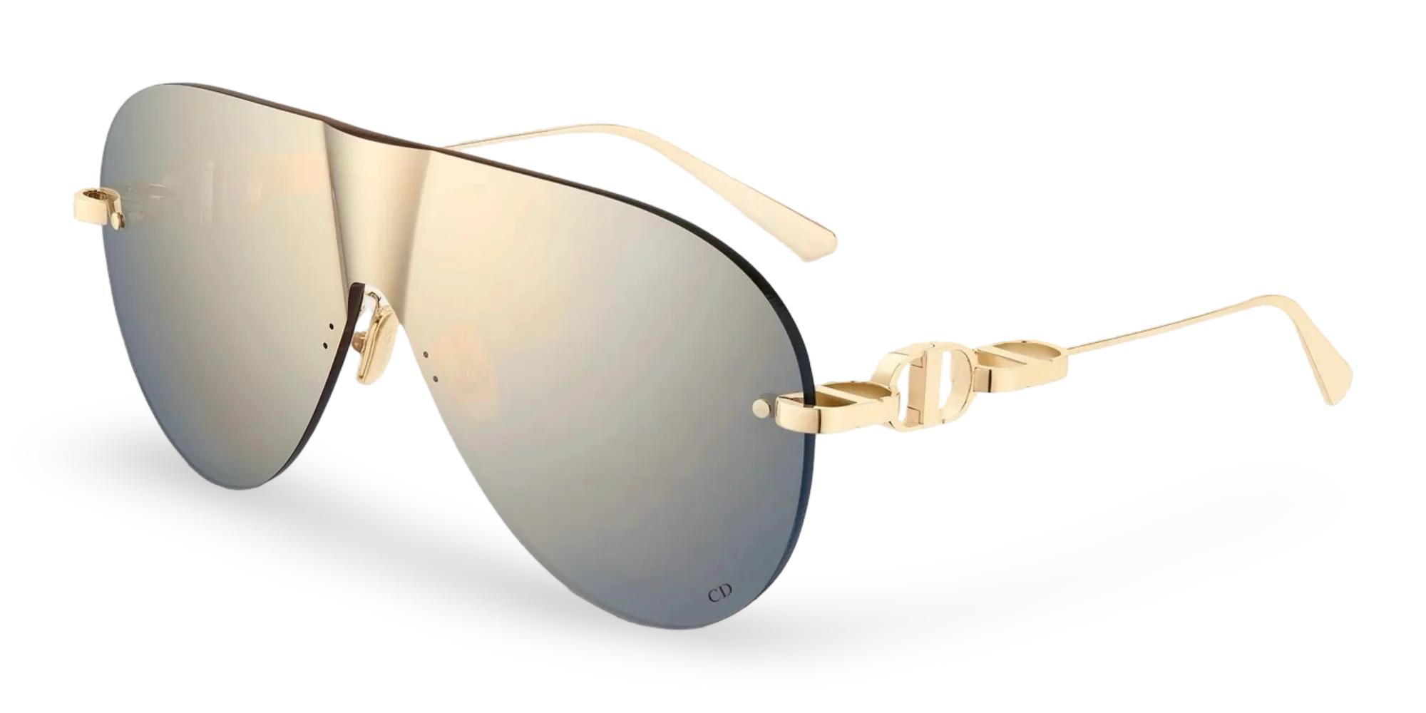 Dior Occhiali Da Sole a Mascherina Oro