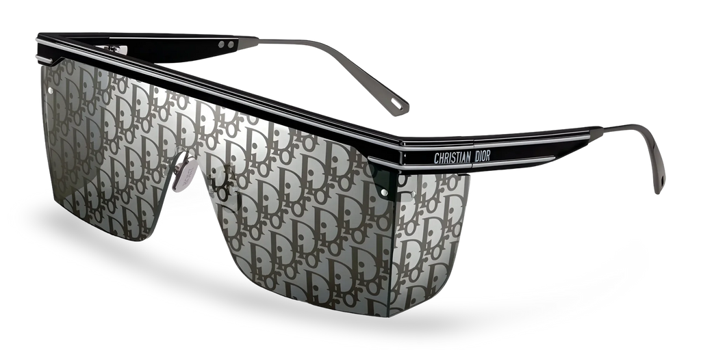Dior Occhiali Da Sole a Mascherina Dior Oblique Nera
