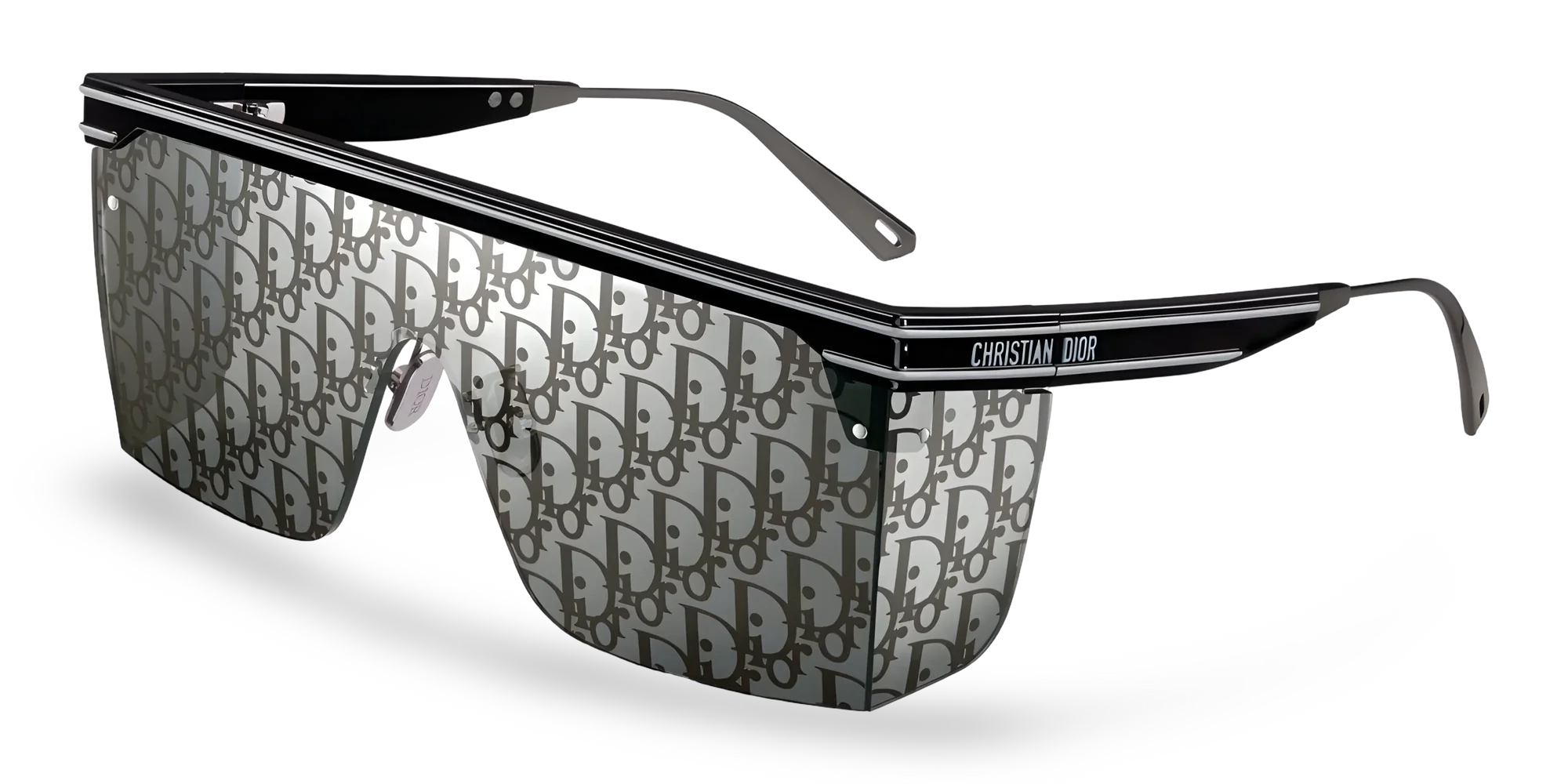 Dior Occhiali Da Sole a Mascherina Dior Oblique Nera