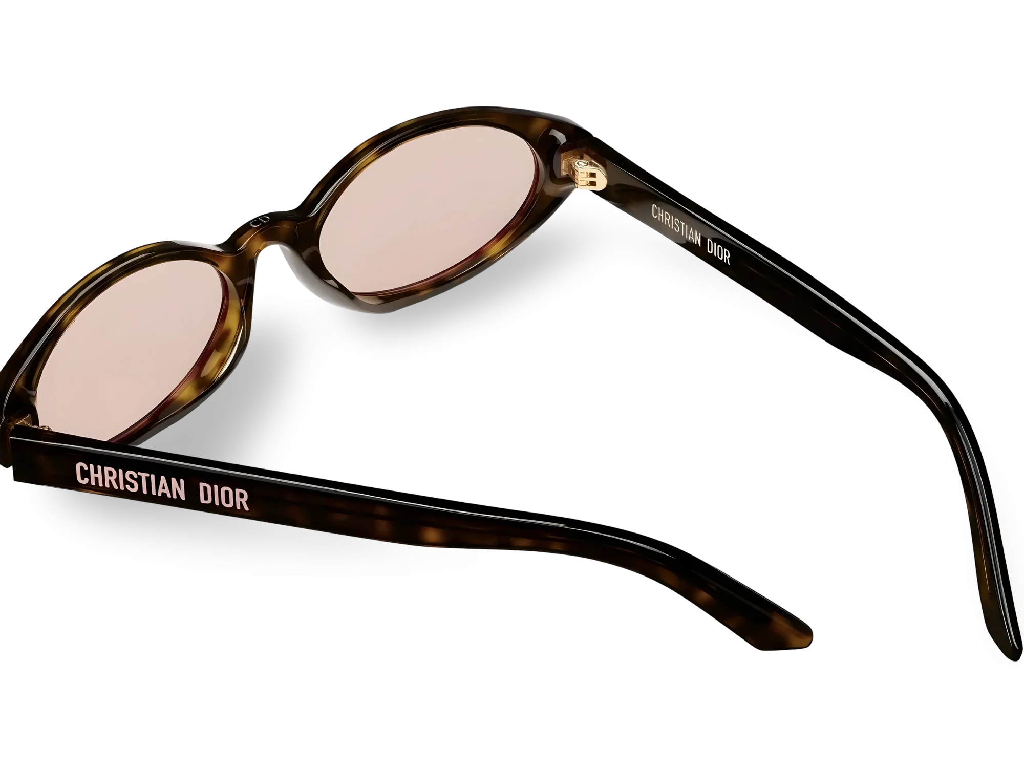 Dior Occhiali Da Sole Ovali Marroni Effetto Tartatugato