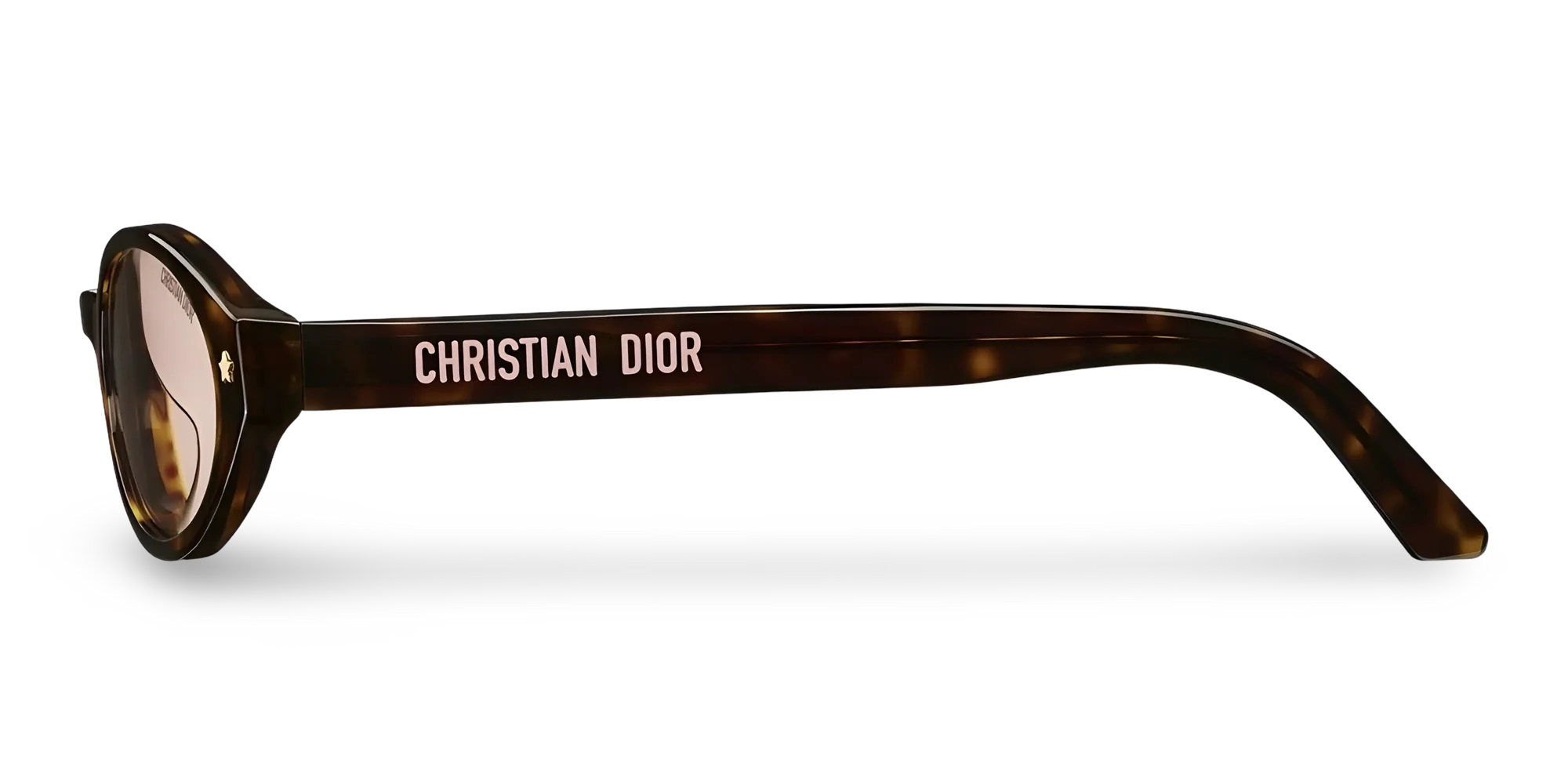 Dior Occhiali Da Sole Ovali Marroni Effetto Tartatugato