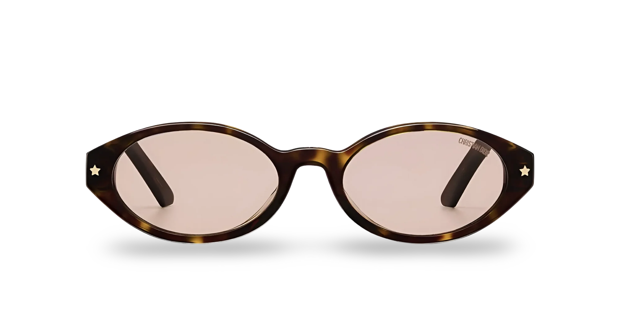 Dior Occhiali Da Sole Ovali Marroni Effetto Tartatugato