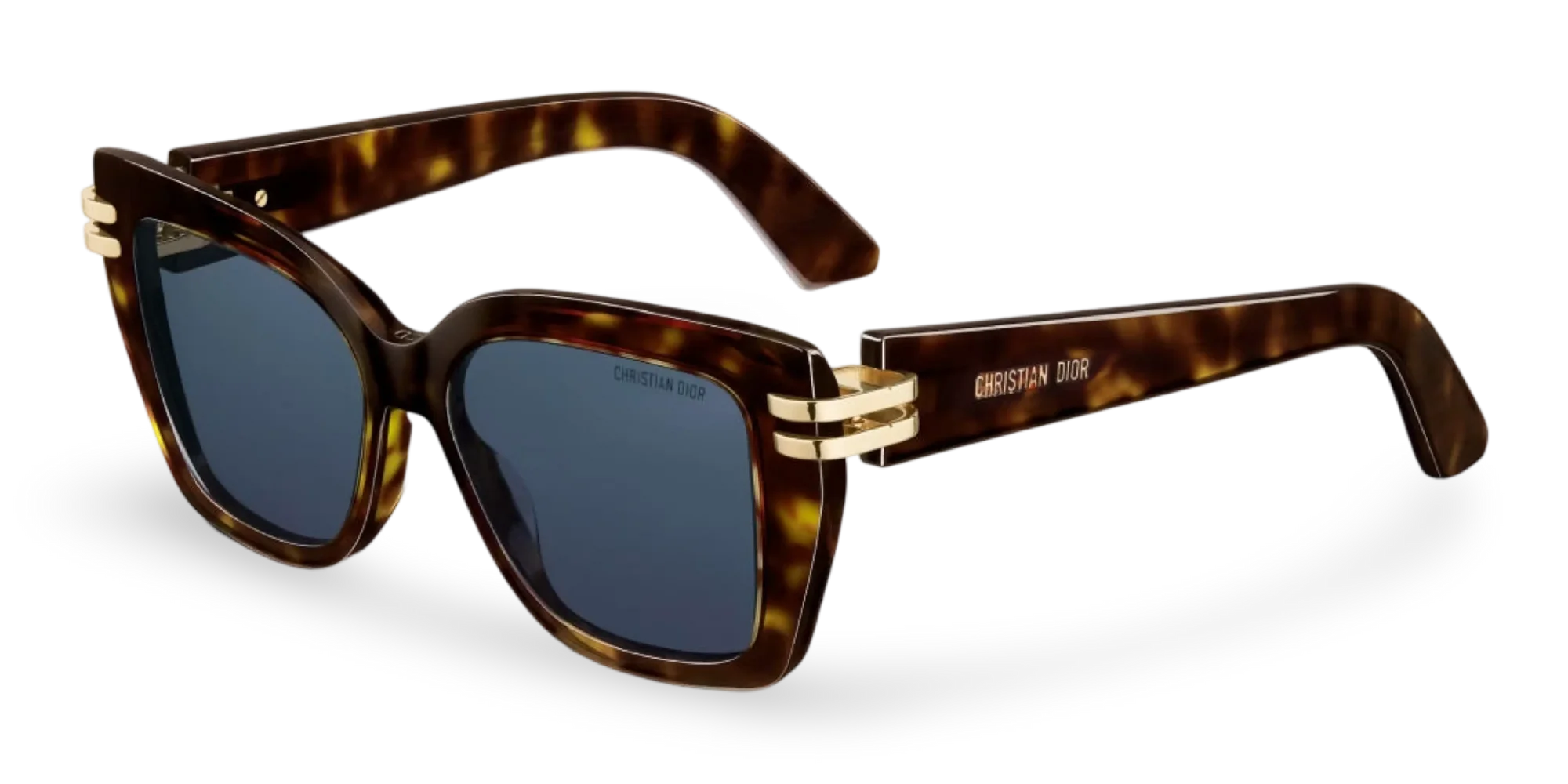 Dior Occhiali Da Sole Squadrati Marrone Effetto Tartarugato