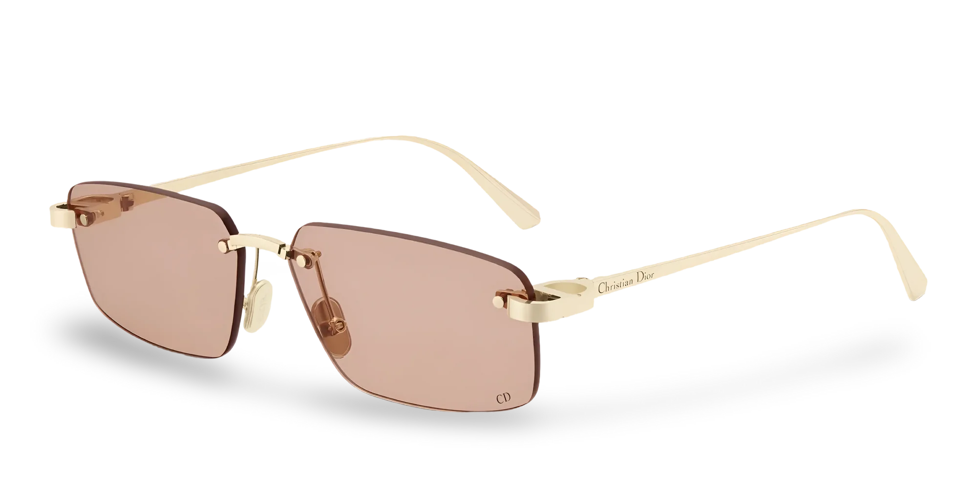Dior Occhiali Da Sole Rettangolari Rosa Cipria
