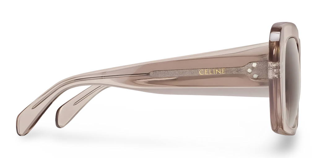 Celine Occhiali Da Sole Squadrati Pesca Trasparente