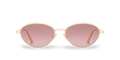 Dior Occhiali Da Sole Ovali Oro con Lenti Sfumate Rosa