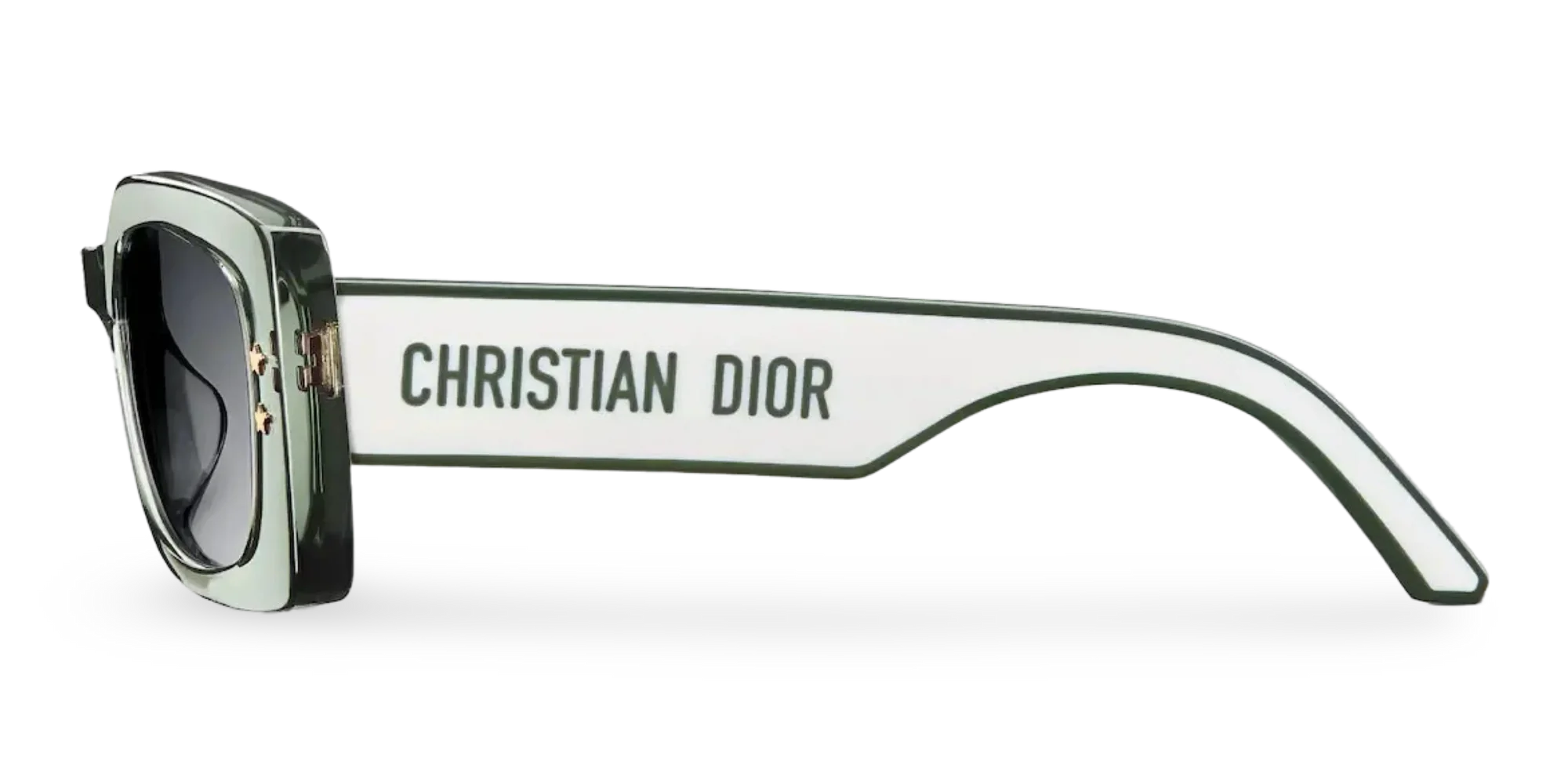 Dior Occhiali Da Sole Rettangolari Verde Trasparente