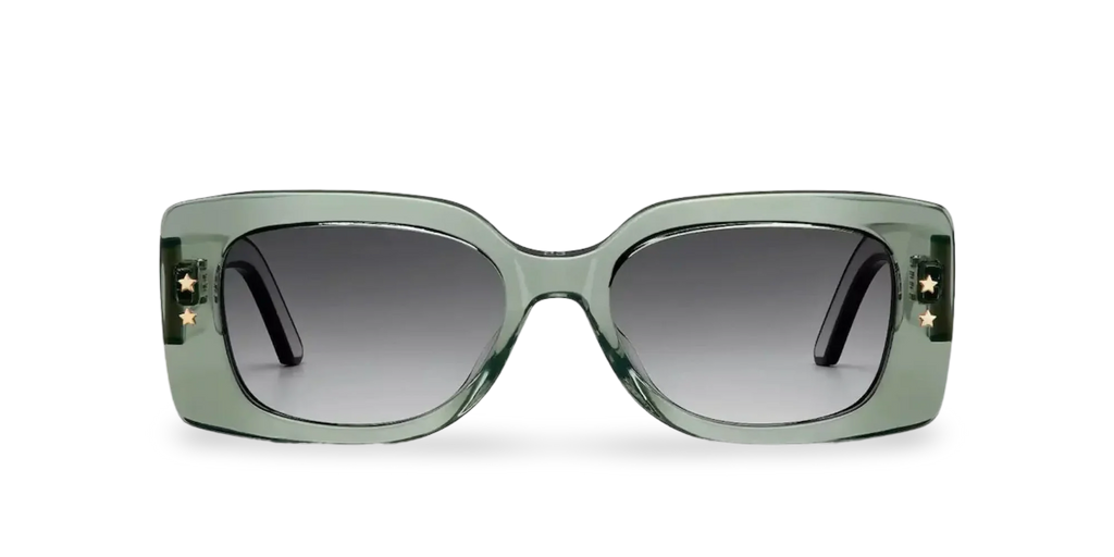 Dior Occhiali Da Sole Rettangolari Verde Trasparente