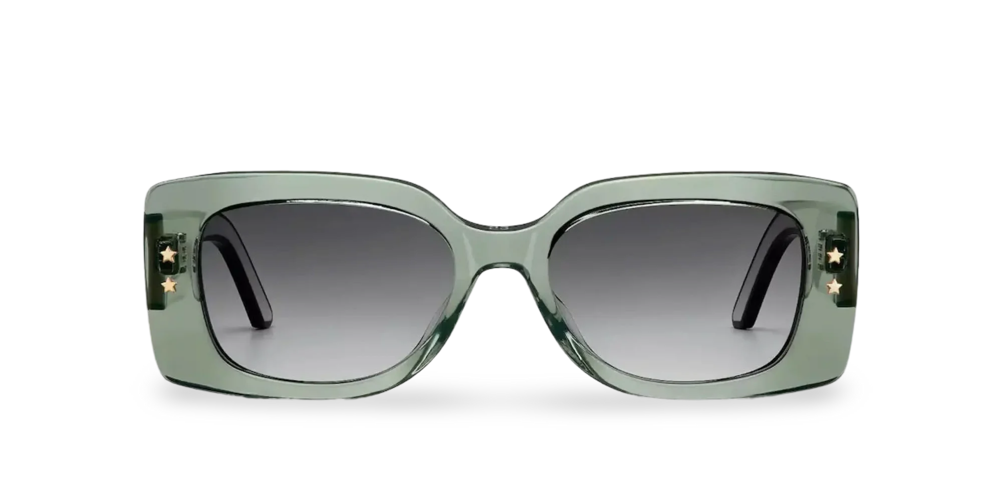 Dior Occhiali Da Sole Rettangolari Verde Trasparente