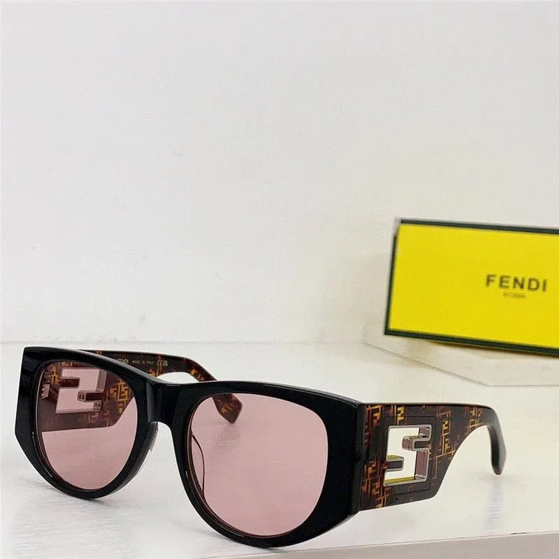 Fendi BAGUETTE FE 40109 I 01A Oval Sunglasses Women's