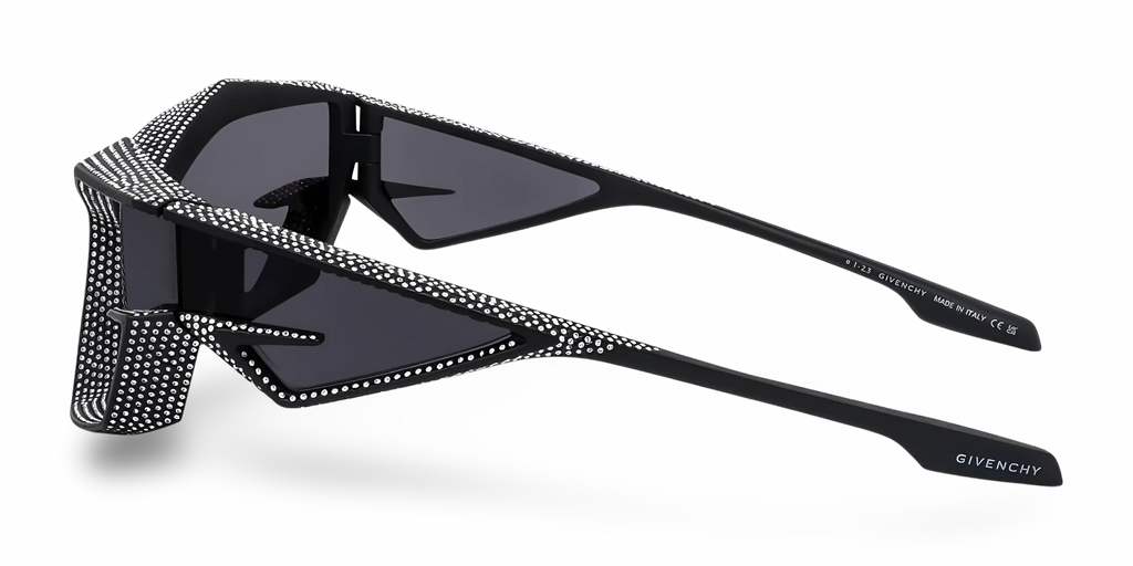GIVENCHY Occhiali Da Sole Geometrico Nero Con Strass