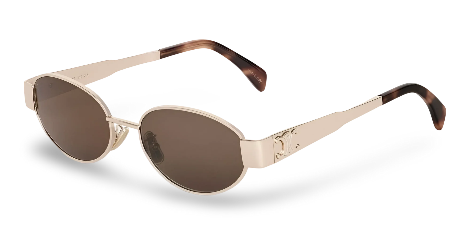Celine Occhiali Da Sole Ovali Oro Rosa