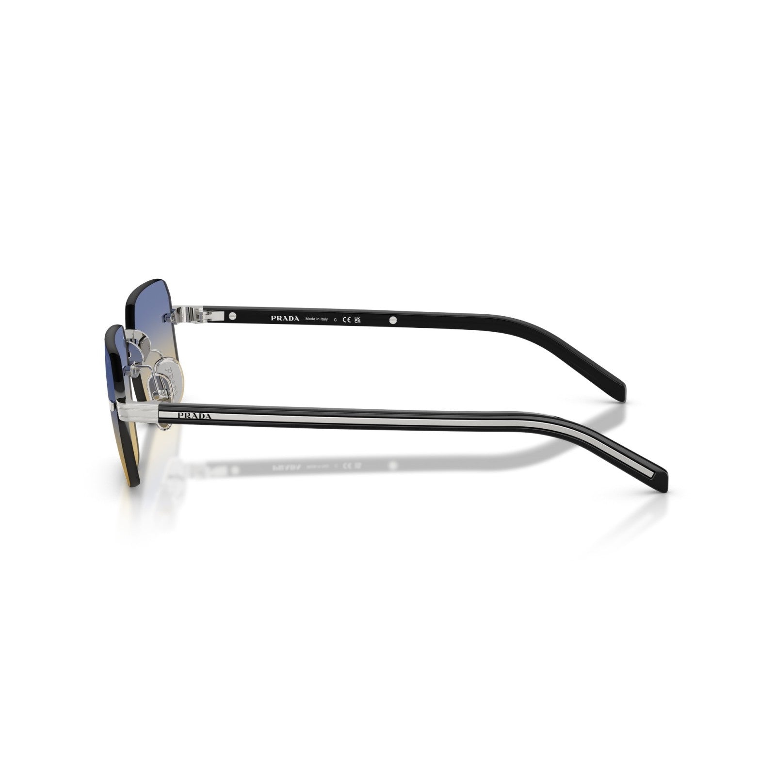 Prada PR D55S - 1BC50E Argento | Occhiale Da Sole Uomo