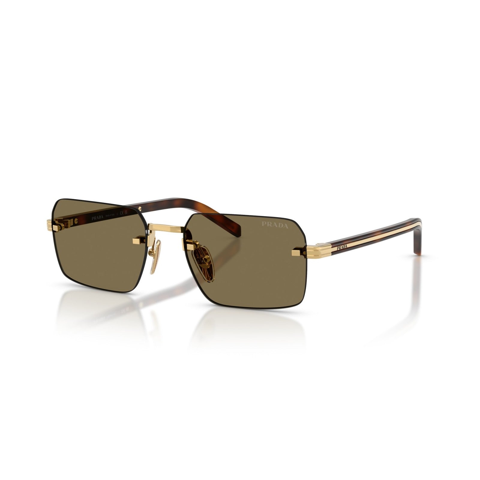 Prada PR D55S - 5AK90F Oro | Occhiale Da Sole Uomo