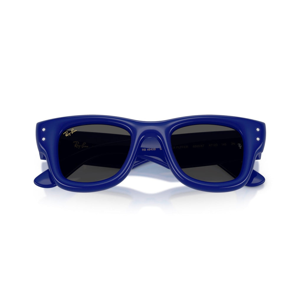 Ray-Ban RB 4940B Wayfarer Puffer 686087 Blu E Strass | Occhiale Da Sole Unisex