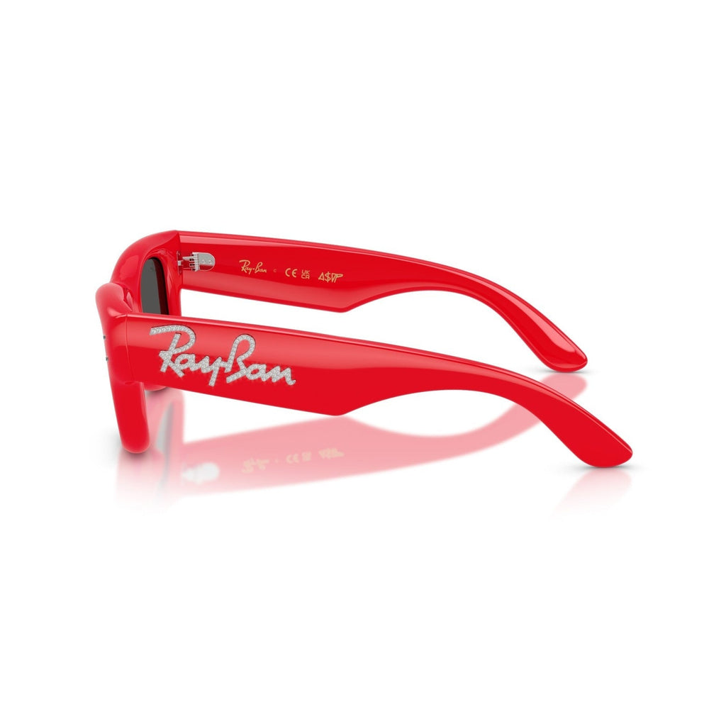 Ray-Ban RB 4940B Wayfarer Puffer 686187 Rosso E Strass | Occhiale Da Sole Unisex