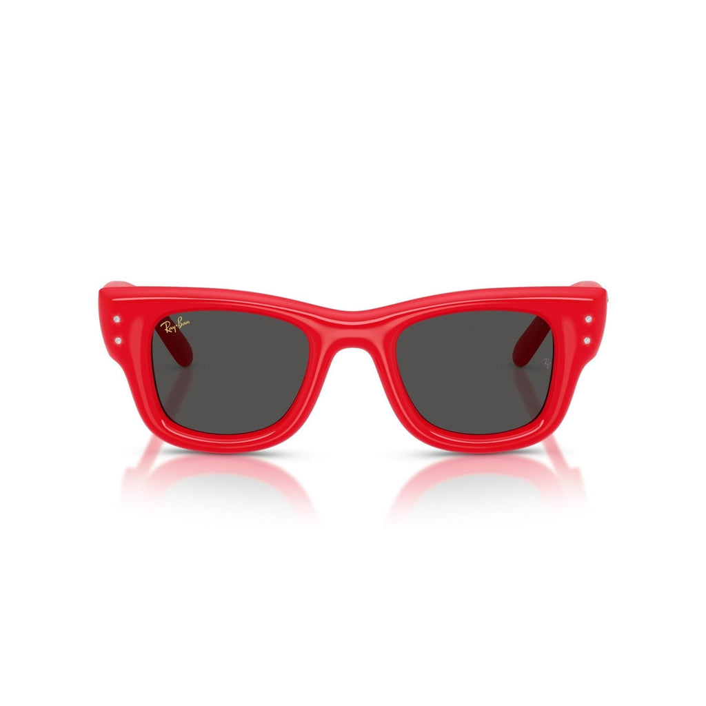 Ray-Ban RB 4940B Wayfarer Puffer 686187 Rosso E Strass | Occhiale Da Sole Unisex