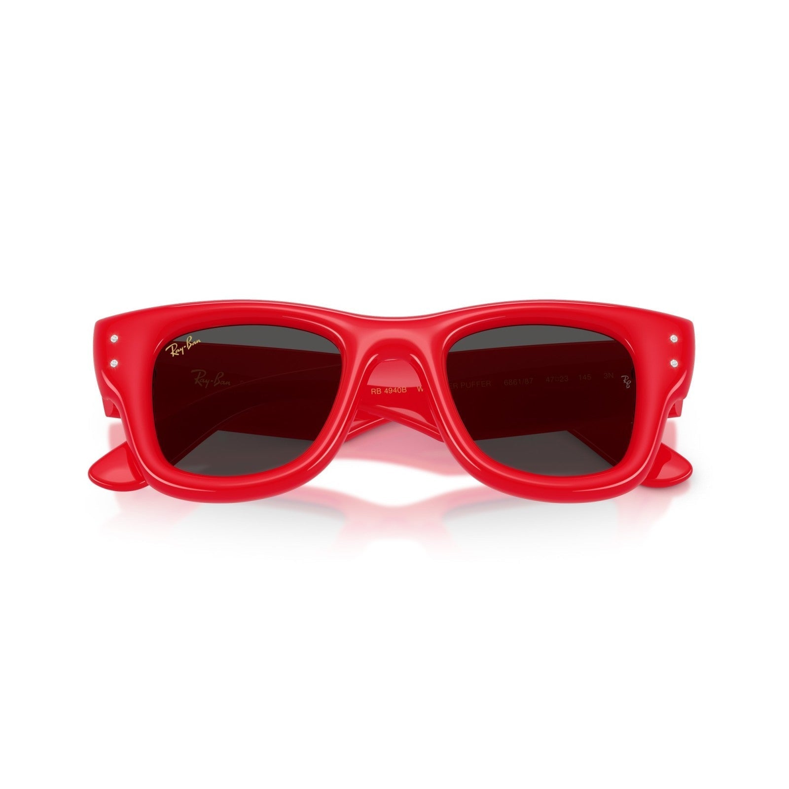 Ray-Ban RB 4940B Wayfarer Puffer 686187 Rosso E Strass | Occhiale Da Sole Unisex