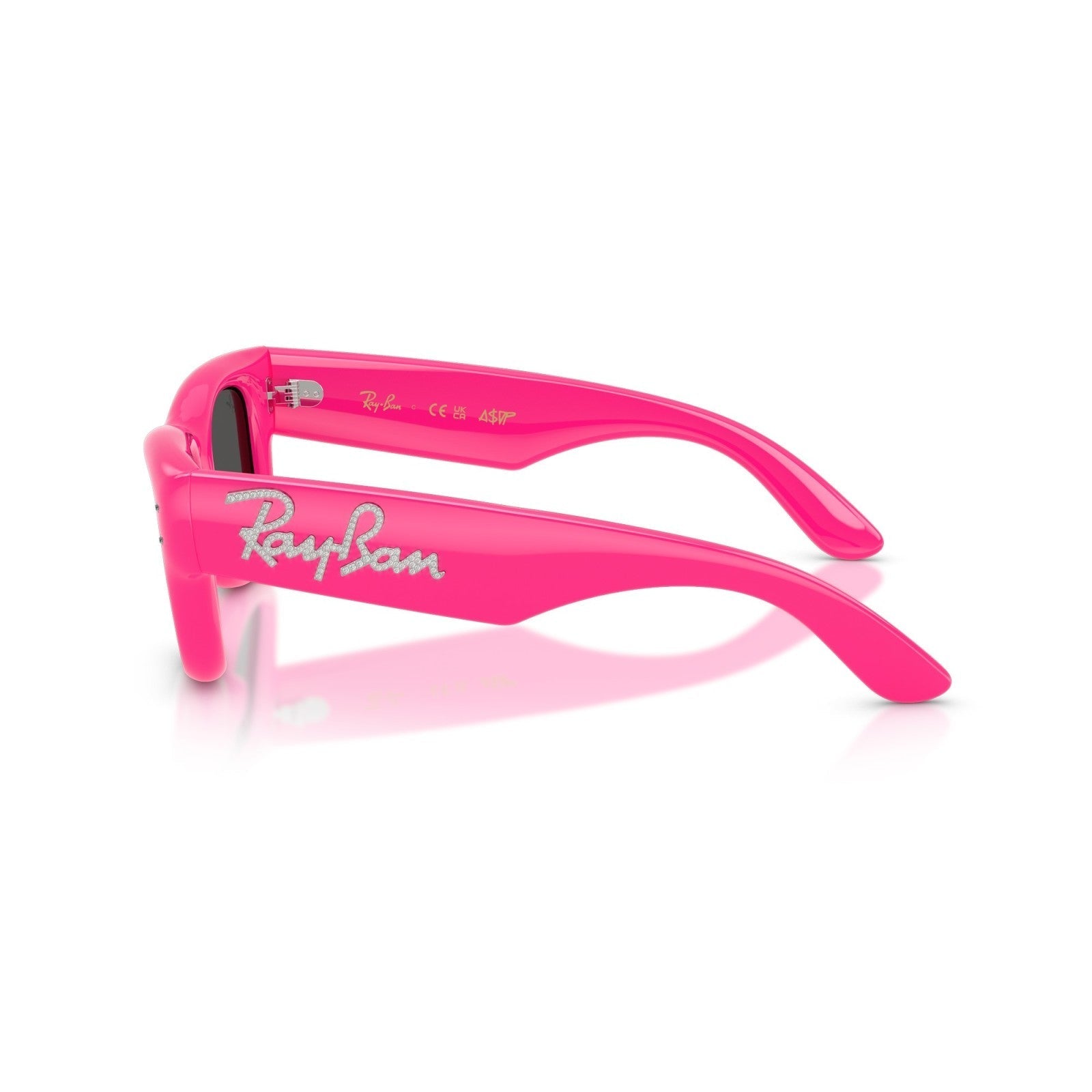 Ray-Ban RB 4940B Wayfarer Puffer 686287 Rosa E Strass | Occhiale Da Sole Unisex