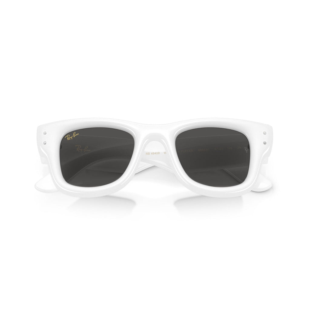 Ray-Ban RB 4940B Wayfarer Puffer 686387 Bianco E Strass | Occhiale Da Sole Unisex