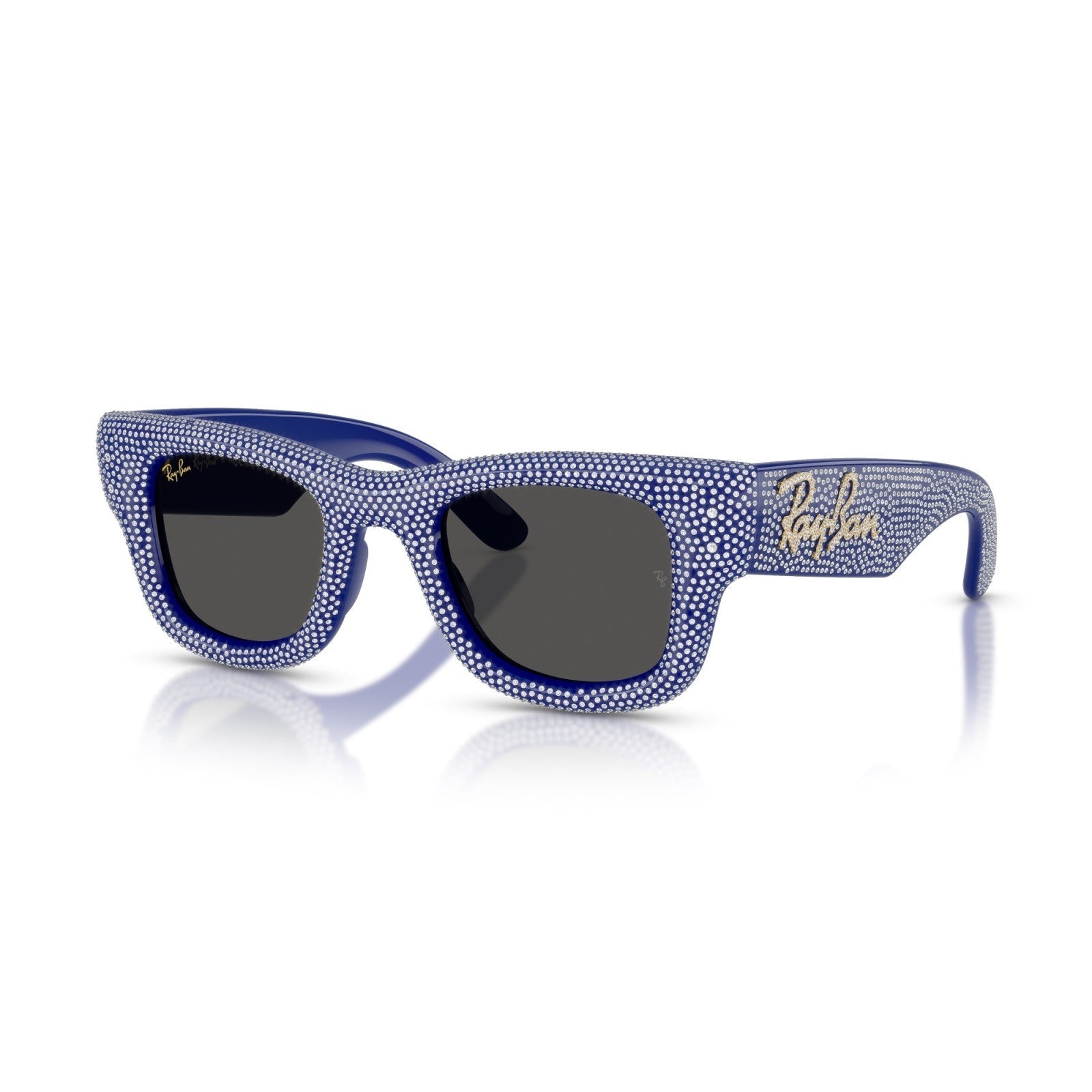 Ray-Ban RB 4940BP Wayfarer Puffer 686787 Pavé Blu E Strass | Occhiale Da Sole Unisex