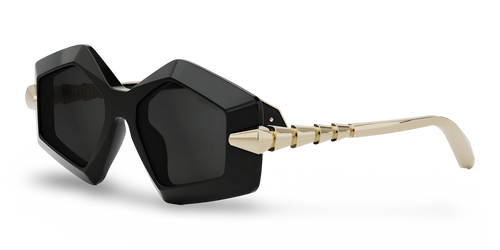 BVLGARI Occhiali Da Sole Geometrico Nero