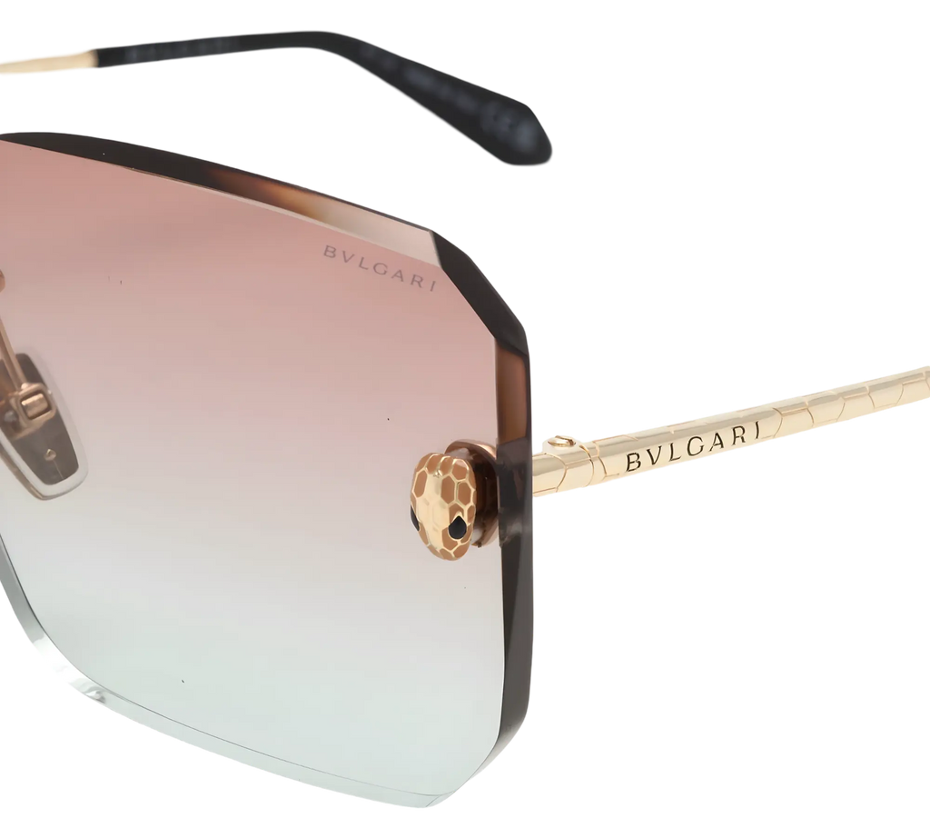 BVLGARI Occhiali Da Sole Rettangolari Oro