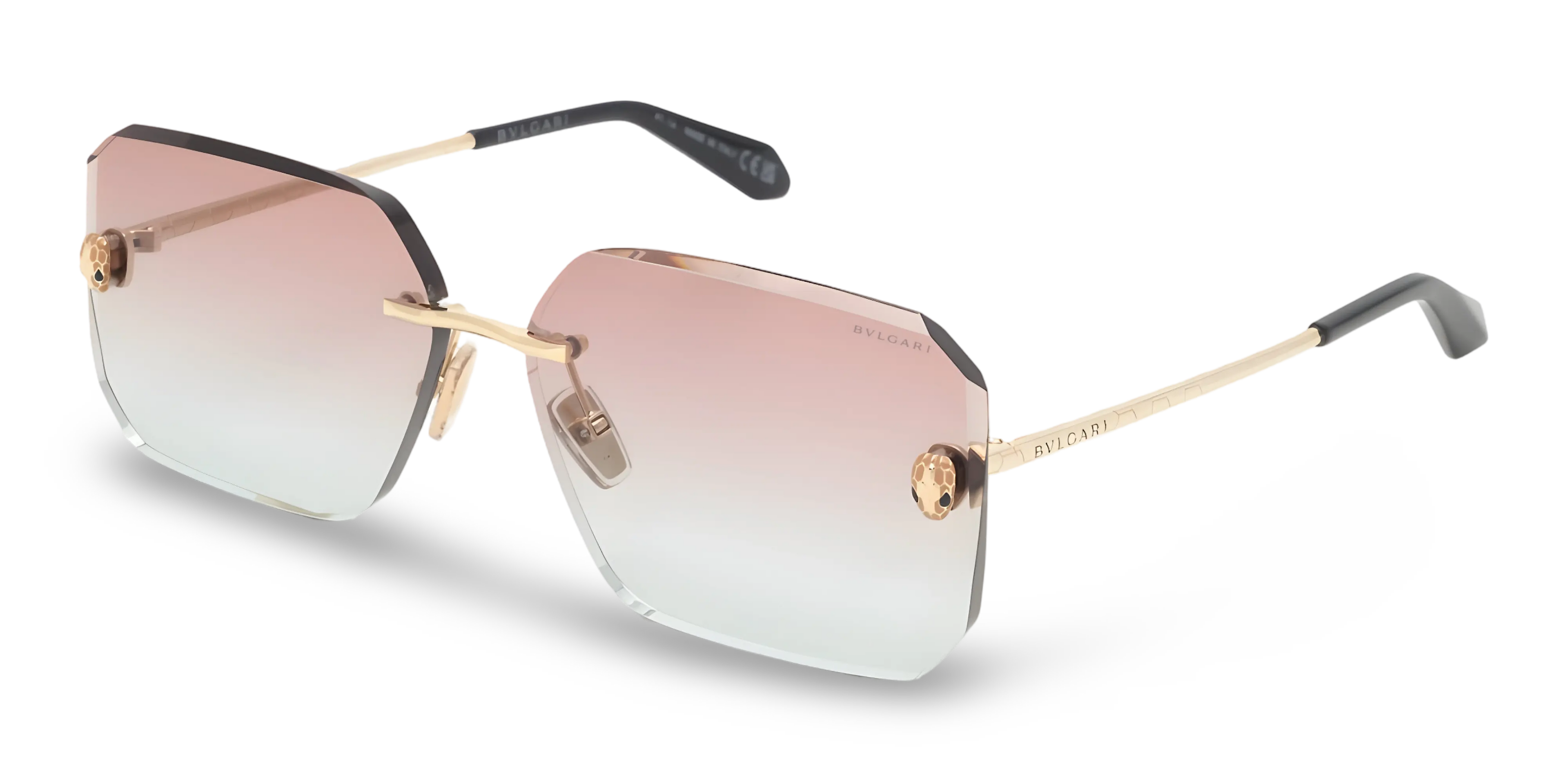 BVLGARI Occhiali Da Sole Rettangolari Oro