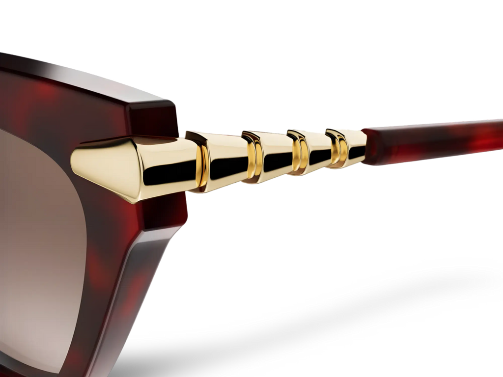 BVLGARI  Occhiali Da Sole a Farfalla Marroni Effetto Tartarugato
