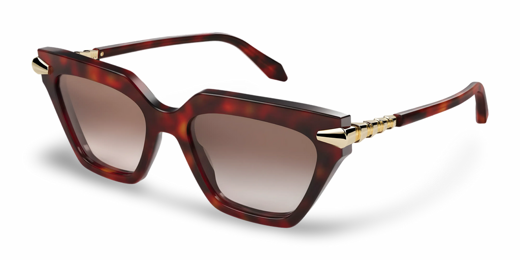 BVLGARI  Occhiali Da Sole a Farfalla Marroni Effetto Tartarugato