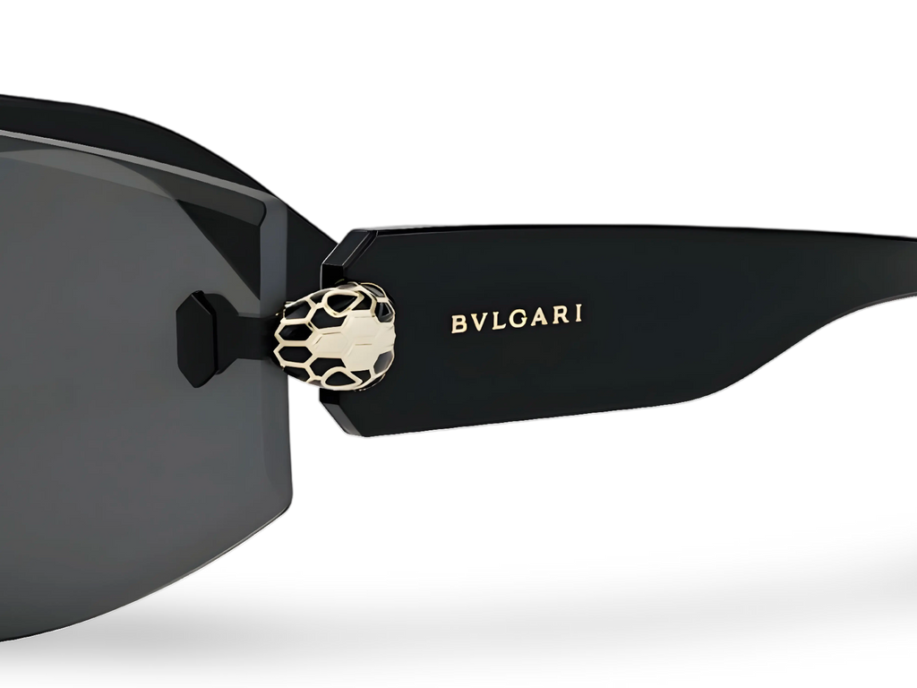 BVLGARI Occhiali Da Sole a Mascherina Neri