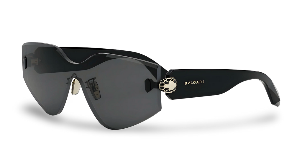 BVLGARI Occhiali Da Sole a Mascherina Neri