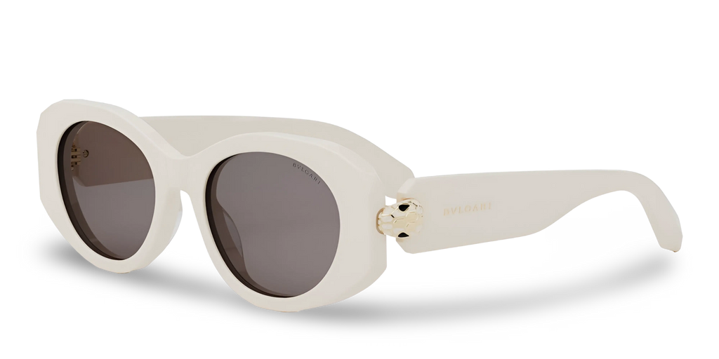 BVLGARI Occhiali Da Sole Ovali Bianchi