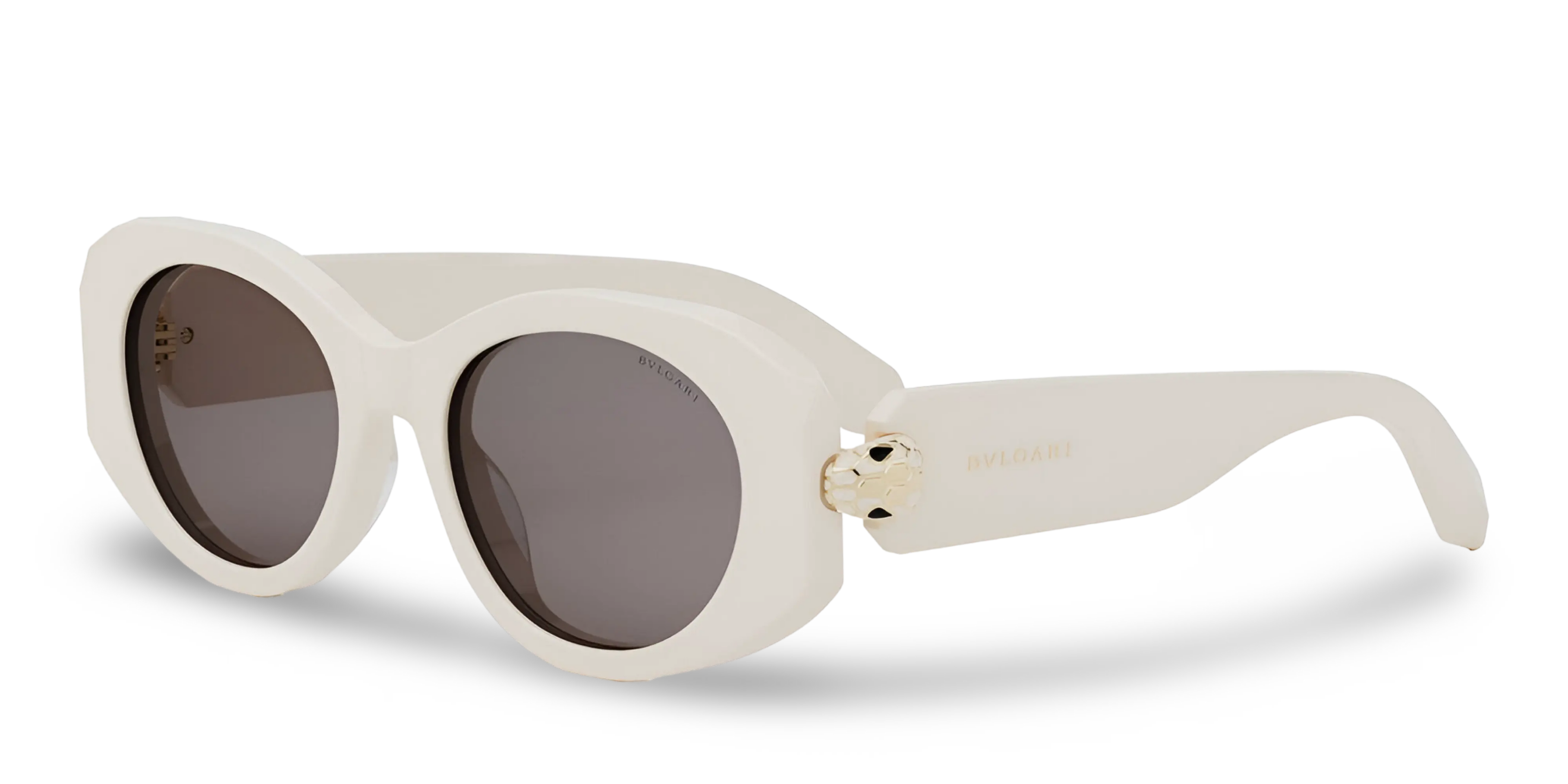 BVLGARI Occhiali Da Sole Ovali Bianchi