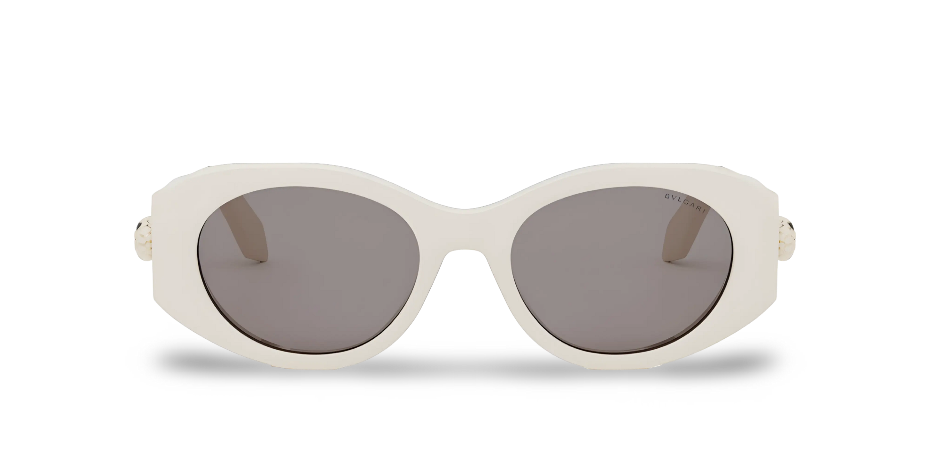 BVLGARI Occhiali Da Sole Ovali Bianchi