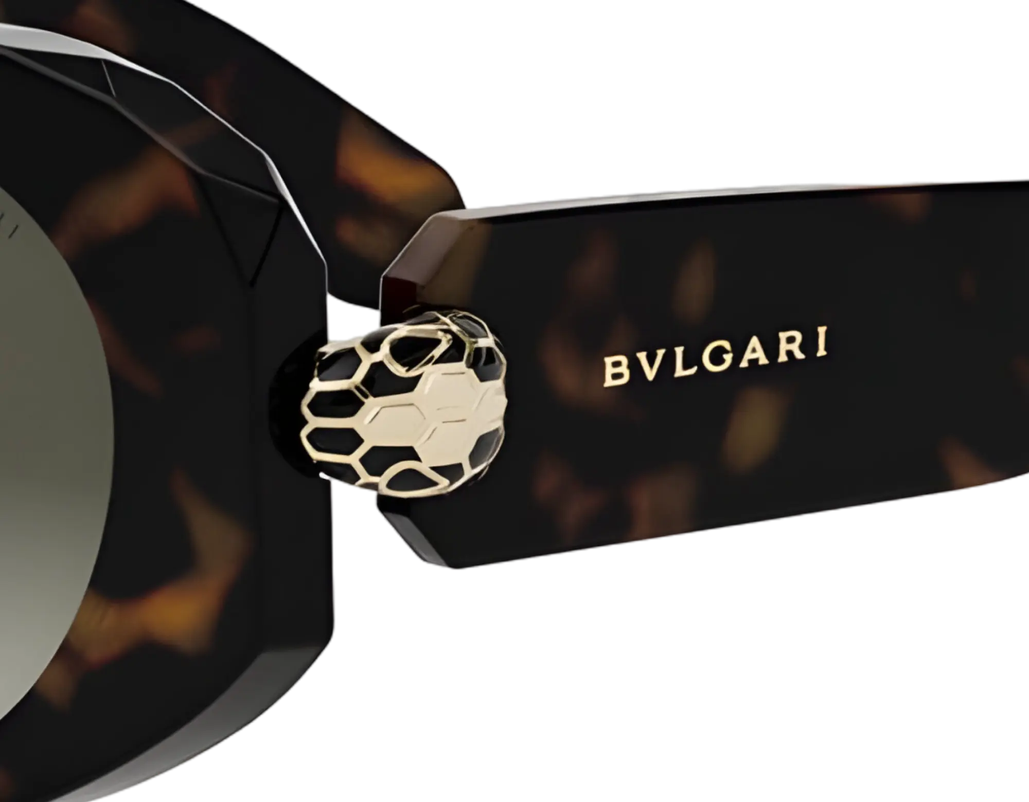 BVLGARI Occhiali Da Sole Ovali Marroni Effetto Tartarugato